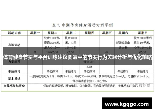 体育健身节奏与平台训练建议图谱中的节奏行为关联分析与优化策略